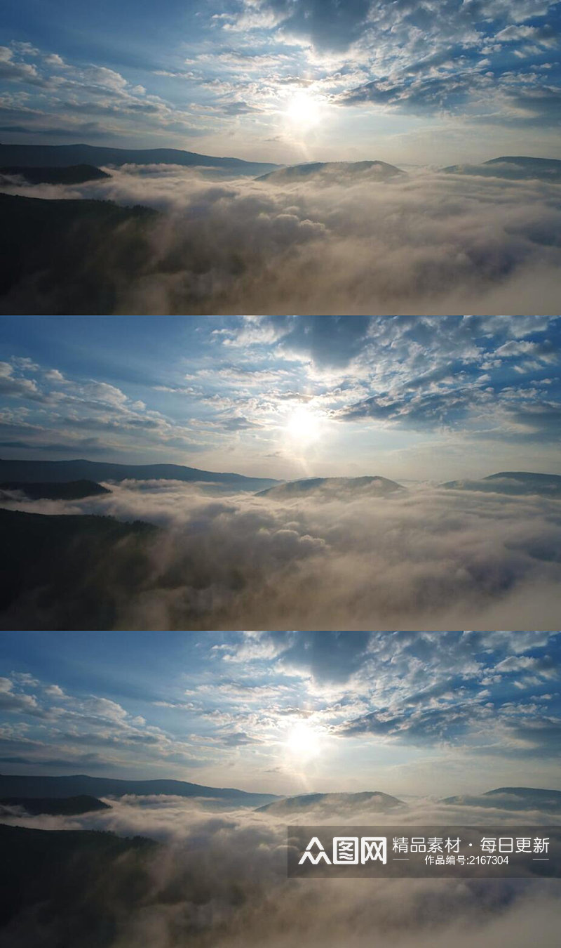 冬季太阳照耀下的乌云山脉美景实拍视频素材