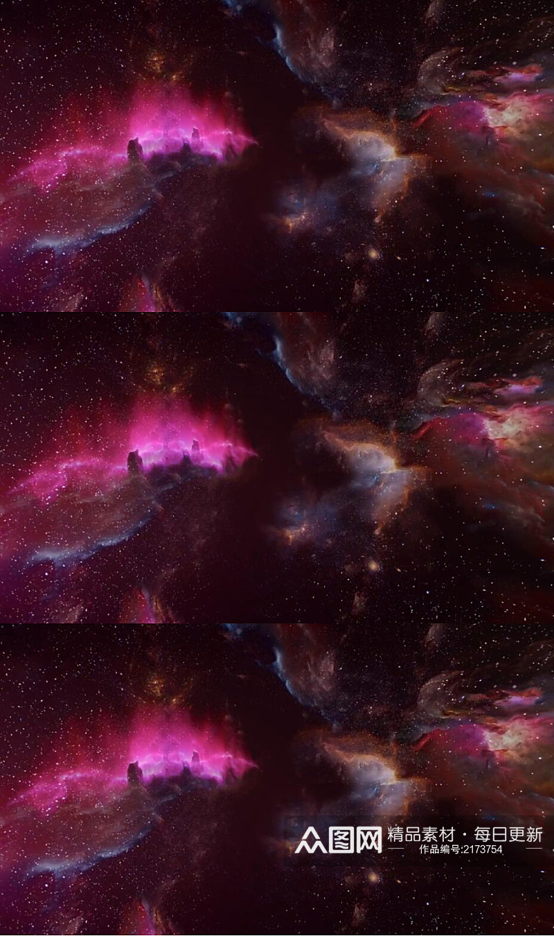 3D动画探索宇宙星云空间视频素材