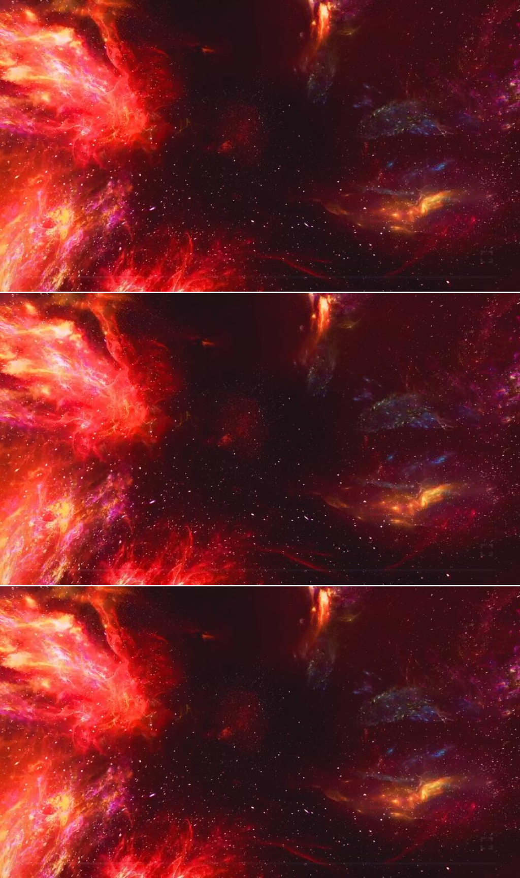 三维动画宇宙红色星云中穿行视频素材