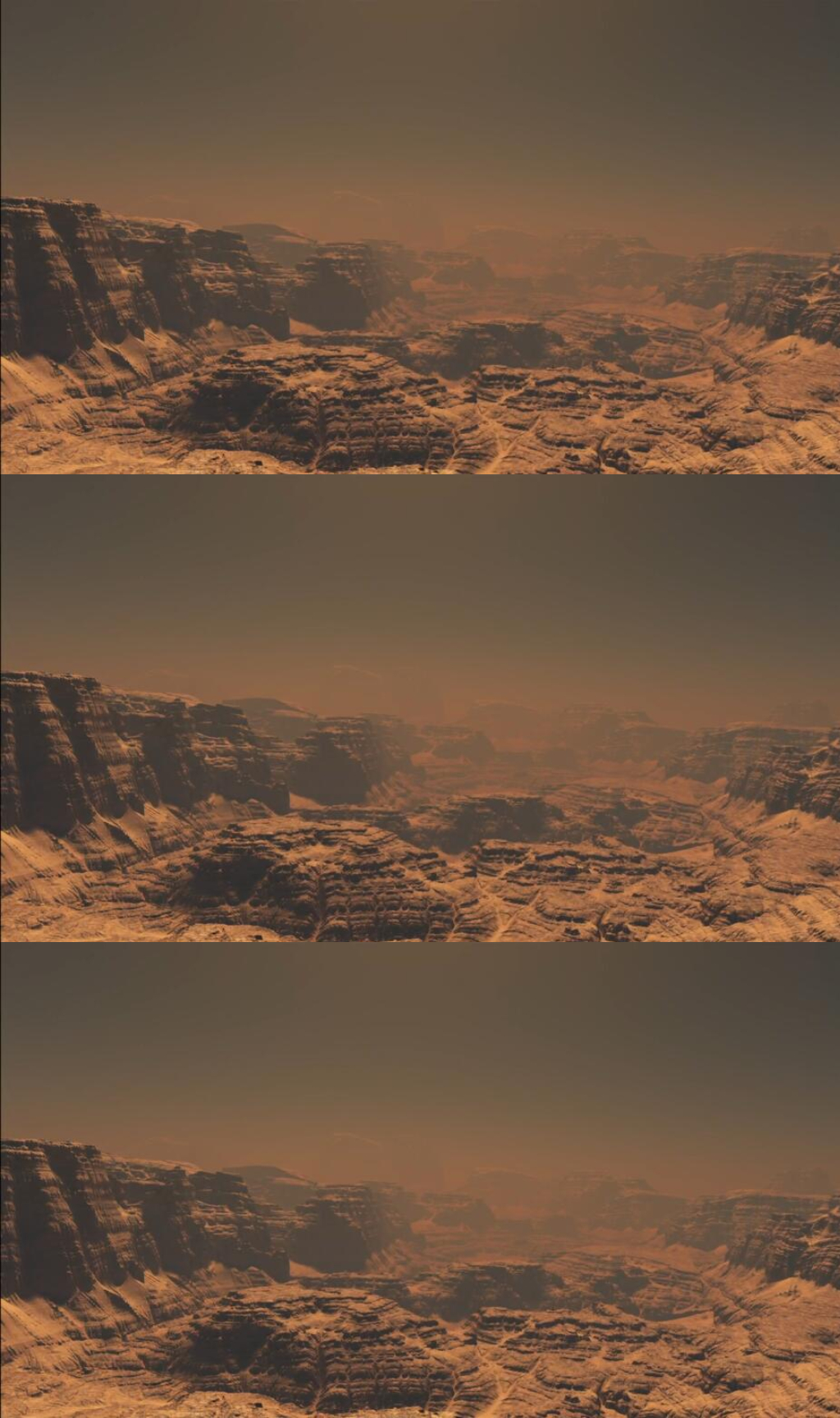 三维动画宇宙火星上的山脉视频素材