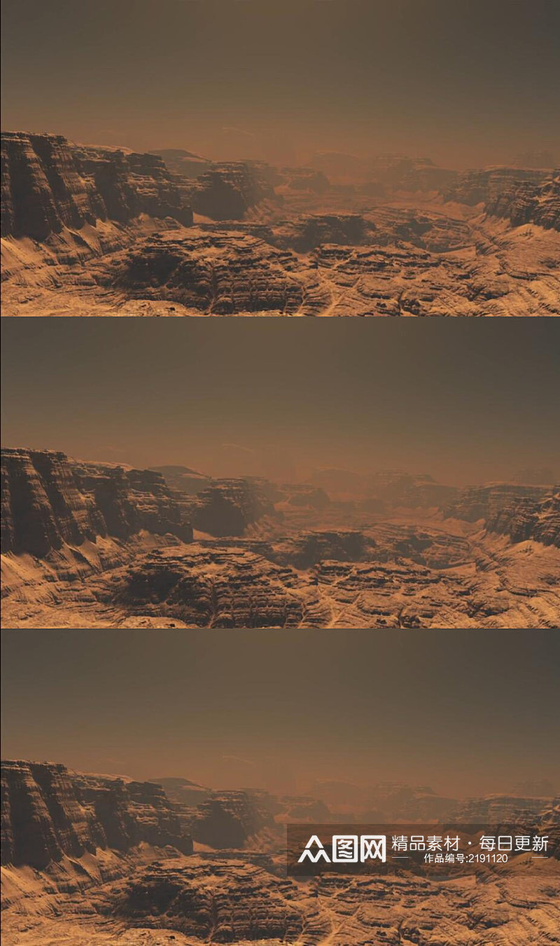 三维动画宇宙火星上的山脉视频素材