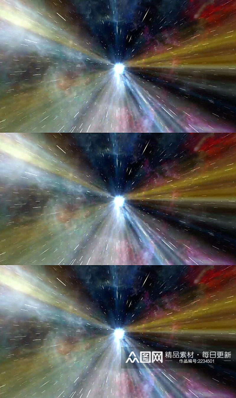 三维动画光速穿梭银河宇宙星空视频素材