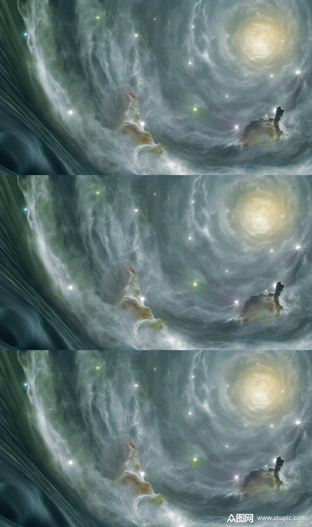 三维动画宇宙银河星云空间背景视频