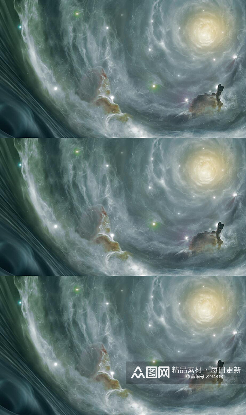 三维动画宇宙银河星云空间背景视频素材