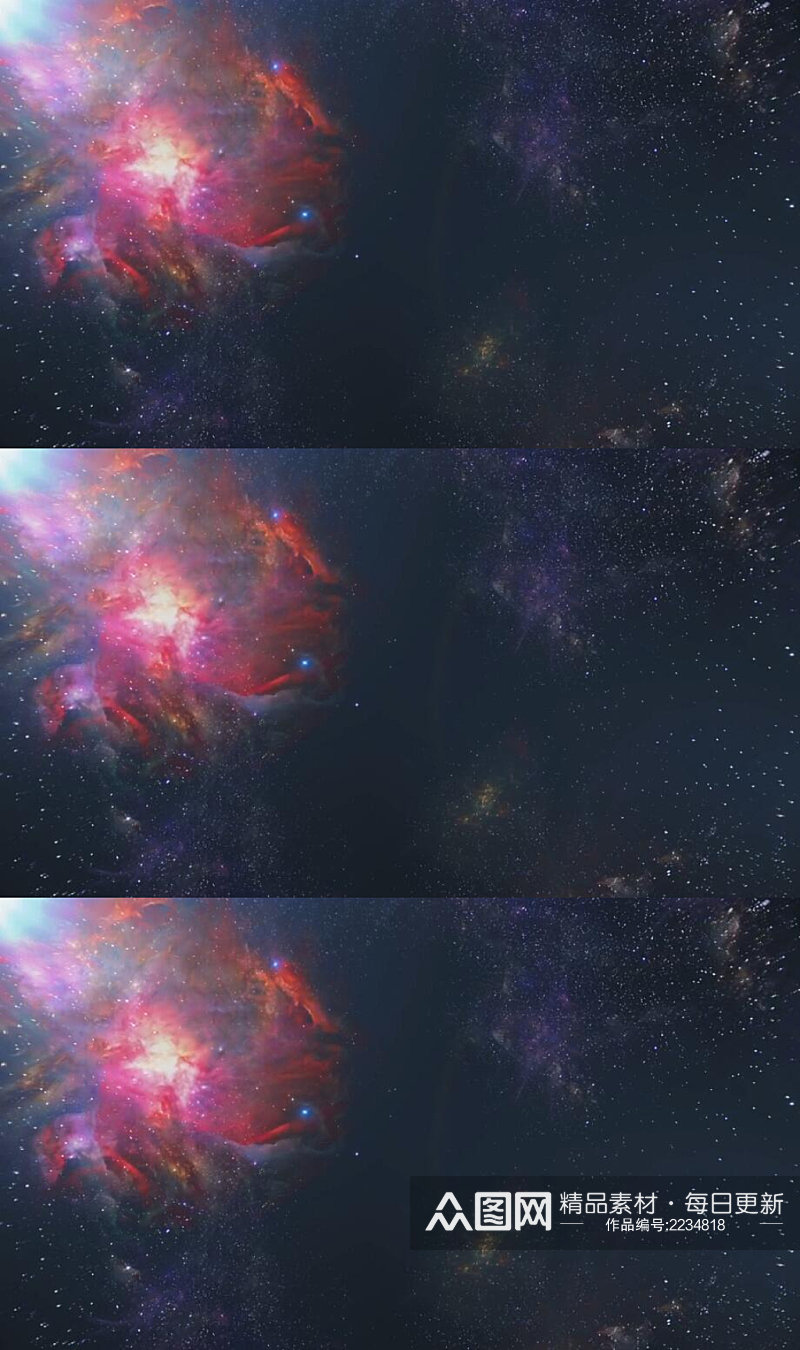 三维动画穿越黑暗宇宙的星空视频素材
