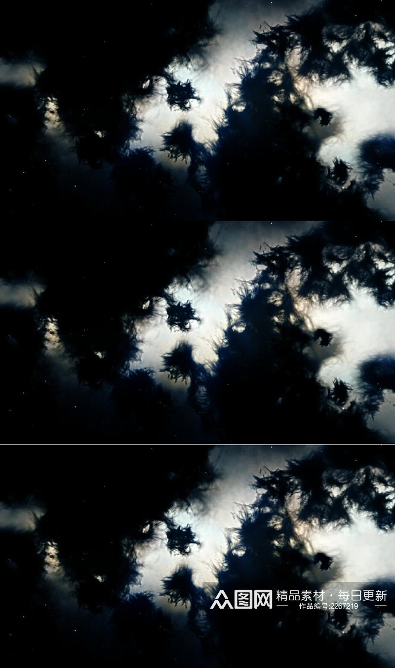 三维动画漂浮在宇宙太空的暗物质纹理视频素材