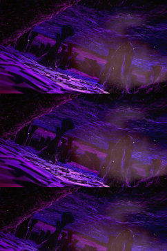 三维动画紫色赛博朋克空间舞台背景视频