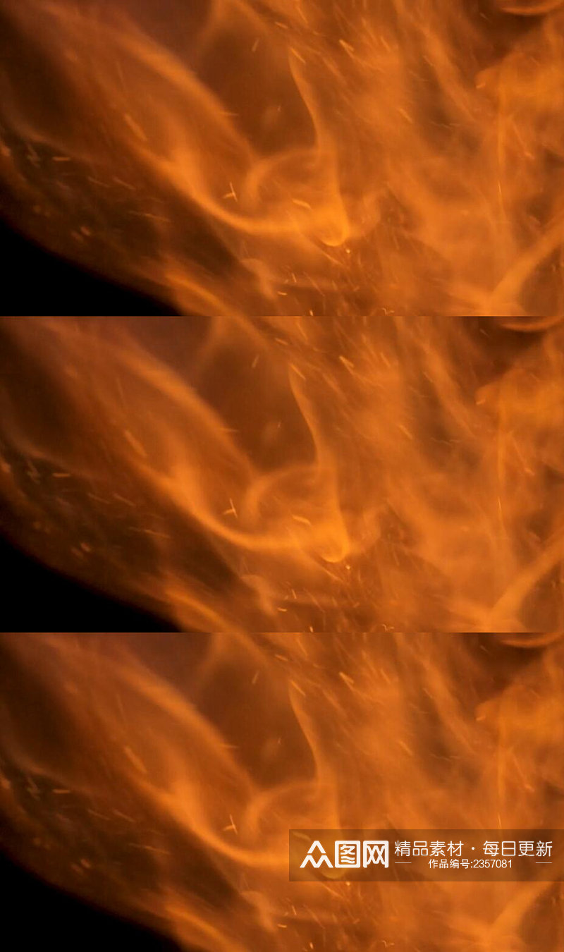 黑色背景前火焰和火花舞台背景视频素材