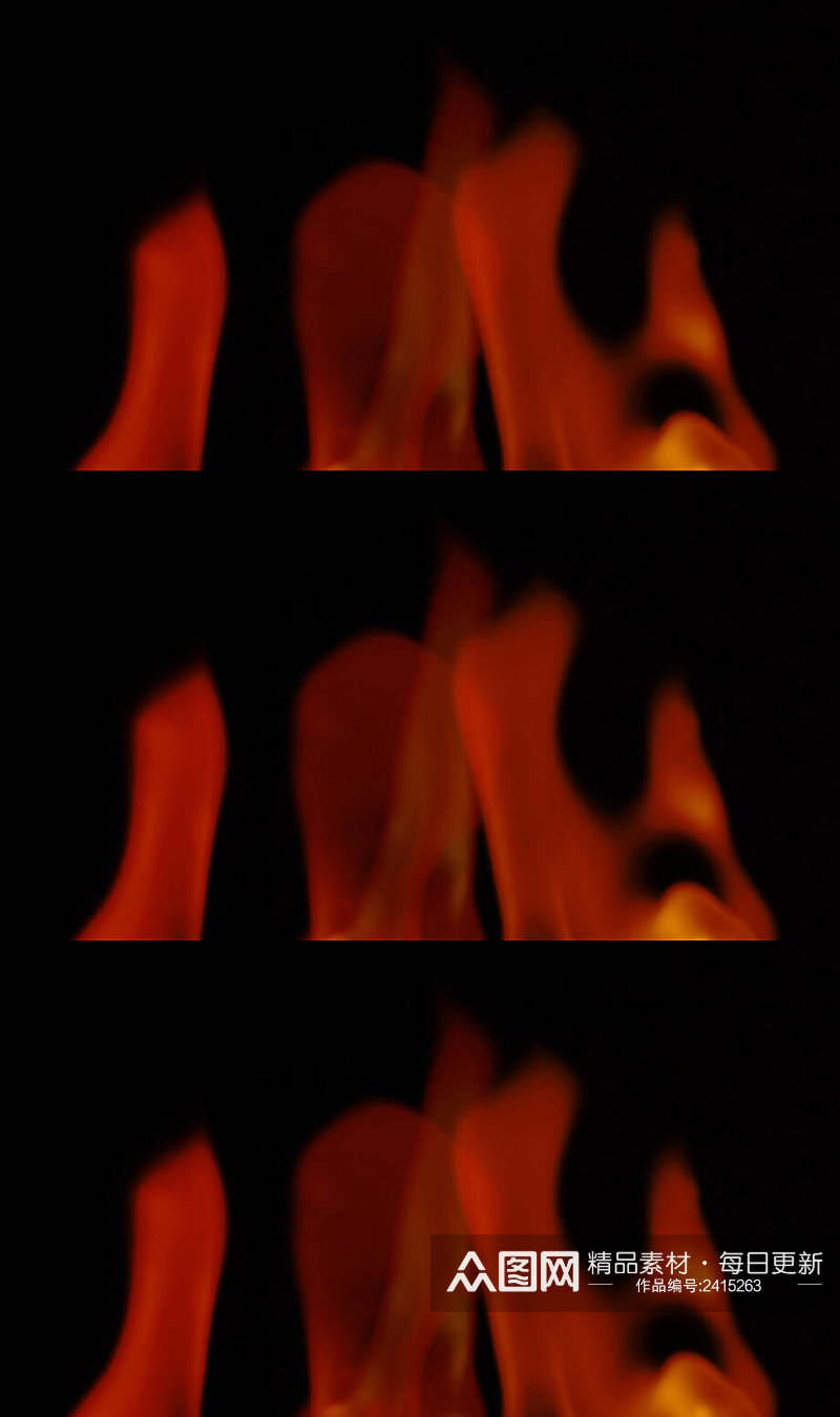 黑暗背景前燃烧的红色火焰视频素材