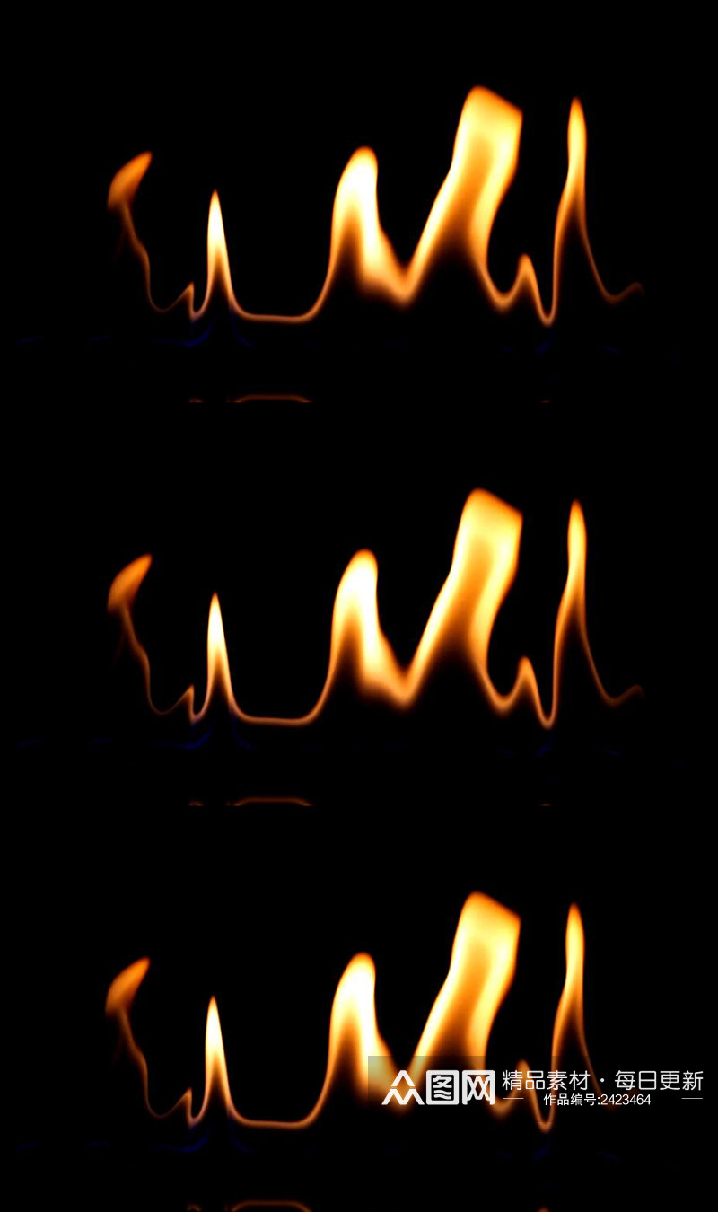 黑色背景上燃烧的火焰背景视频素材
