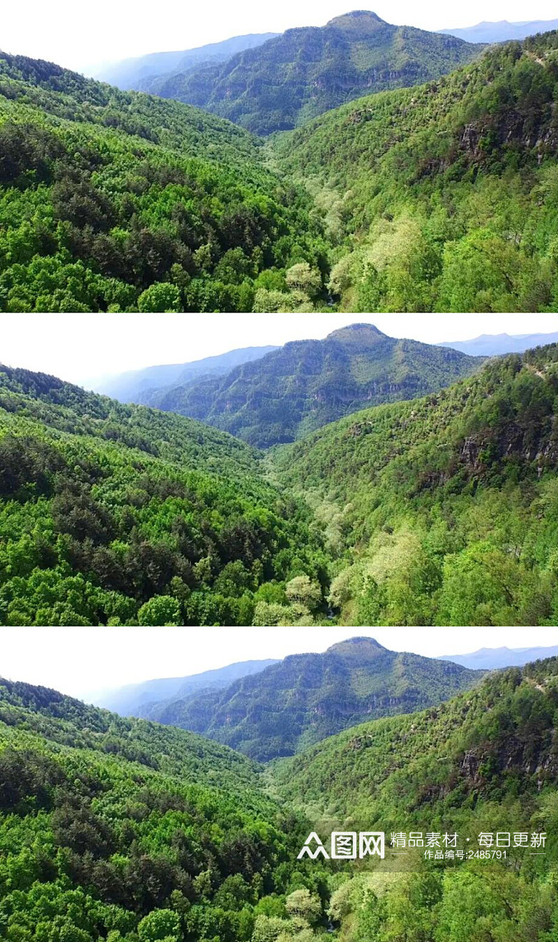 航拍森林山脉自然美景实拍素材