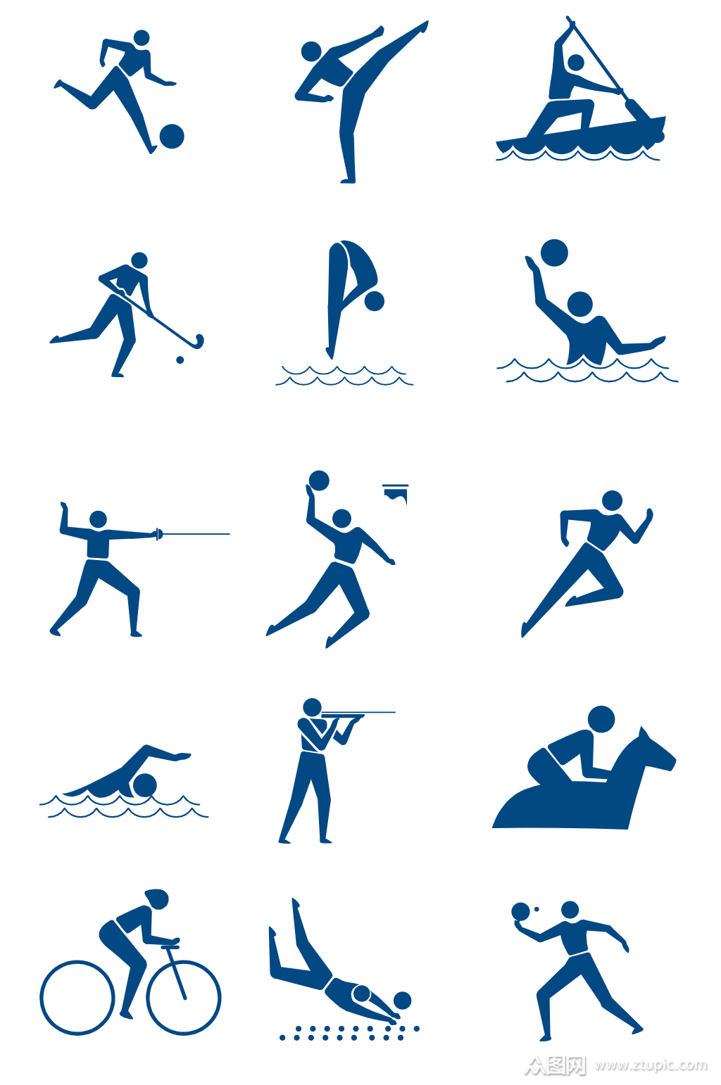 奥运会运动图标png免扣素材