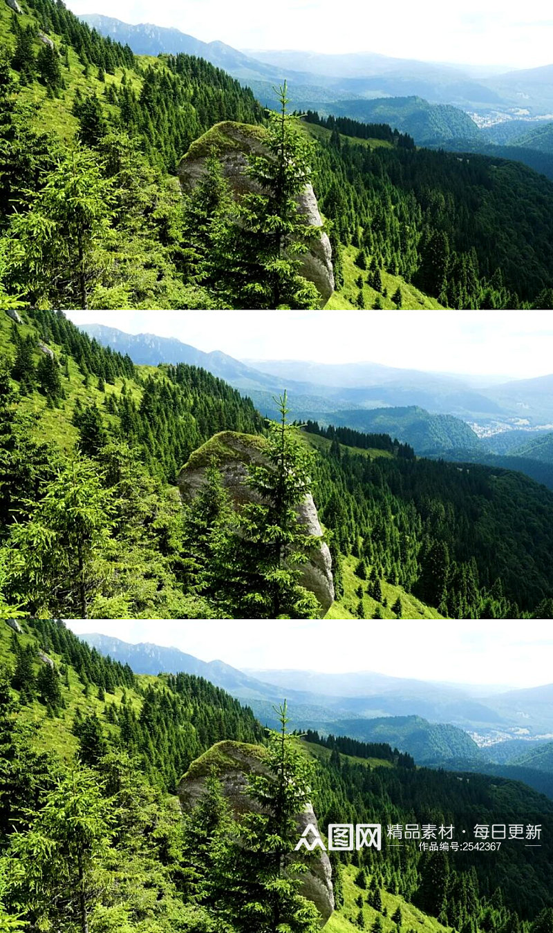 山脉森林美景实拍视频素材