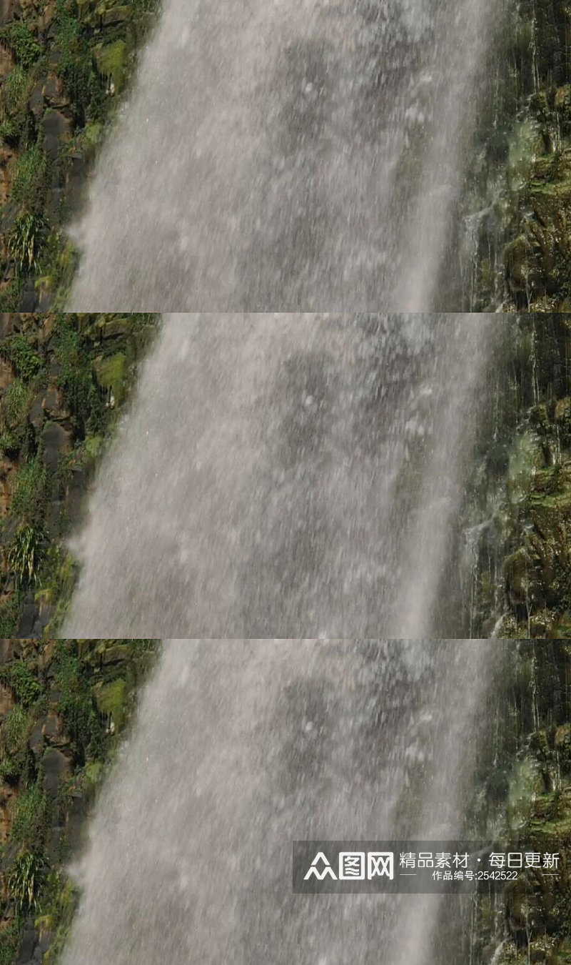 森林山脉上的瀑布实拍视频素材