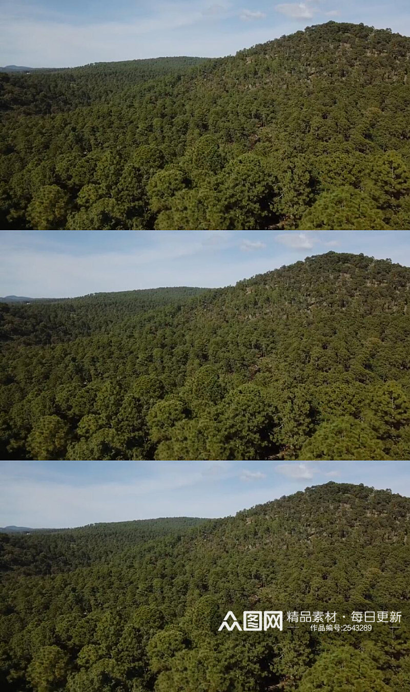 航拍山脉森林美景实拍视频素材