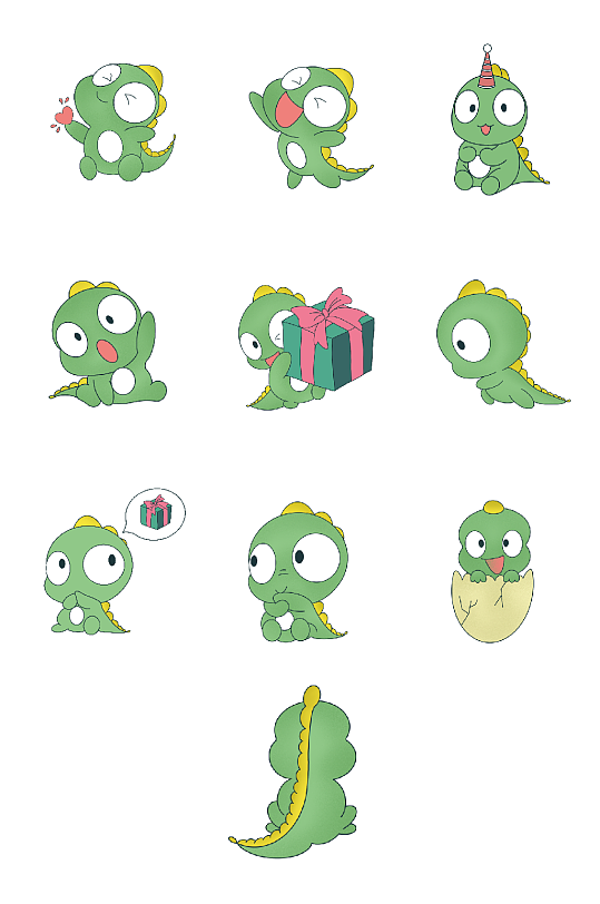 可爱卡通小恐龙png免扣素材