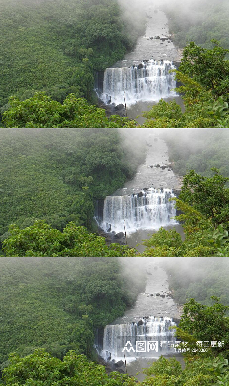 非洲丛林中的瀑布实拍视频素材