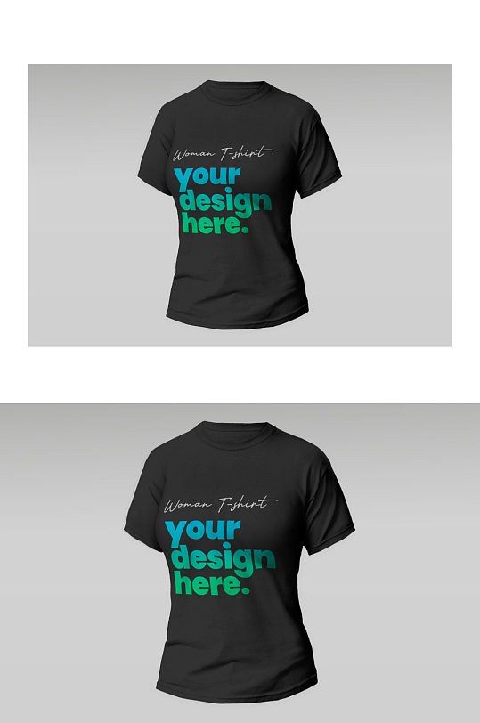 黑色t恤设计样机