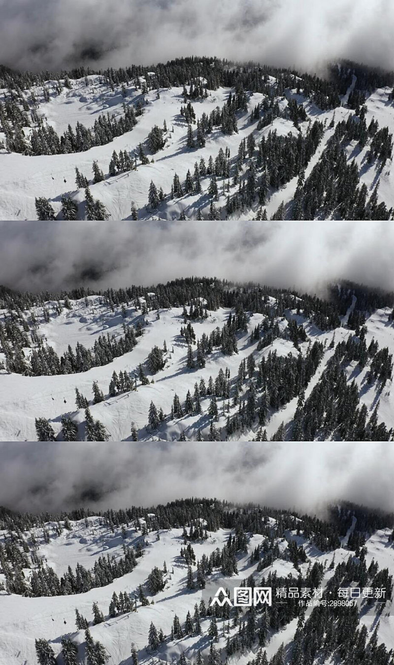 航拍冬季雪山山脉美景实拍视频素材