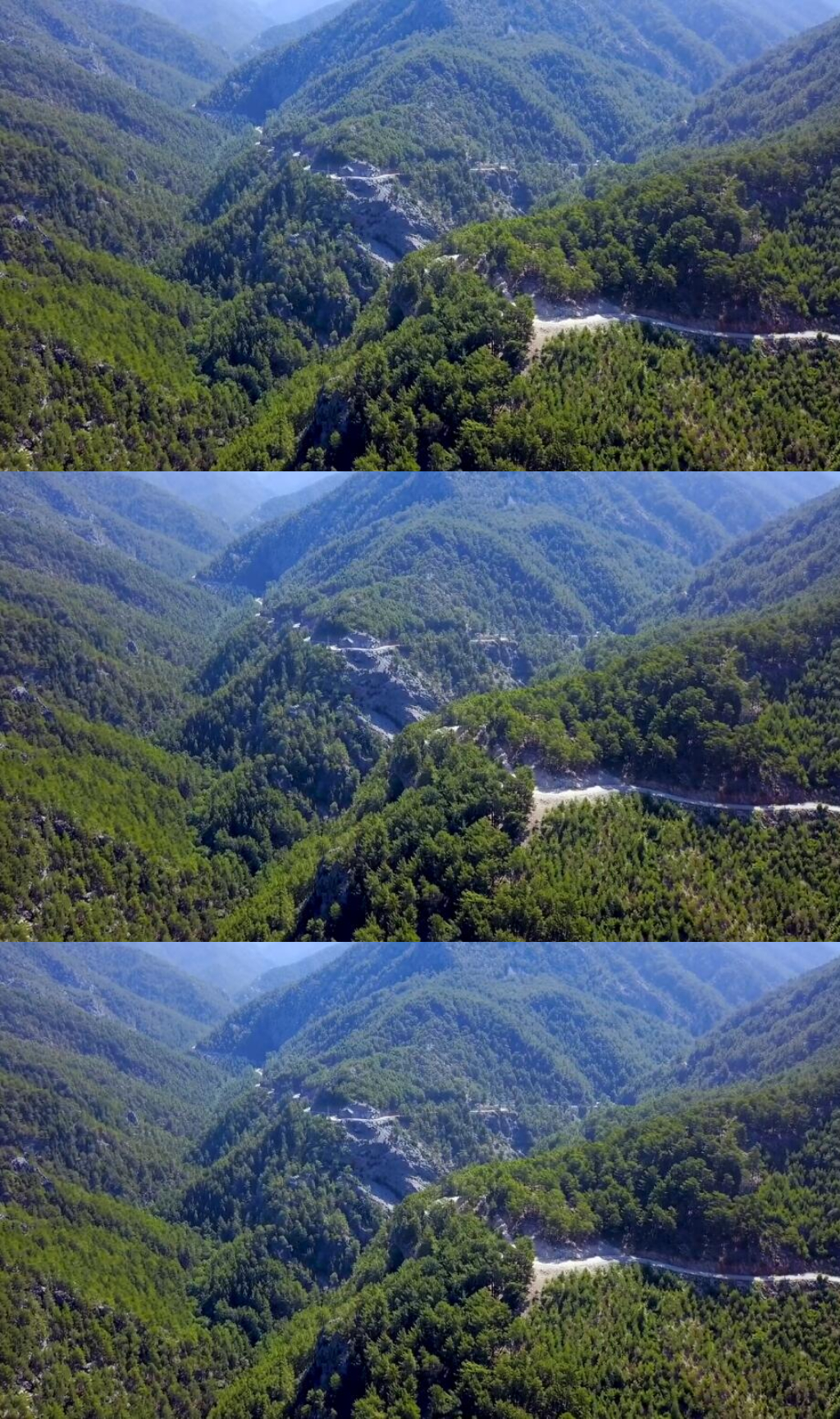 航拍山脈森林的蜿蜒小路實拍 風(fēng)景視頻素材