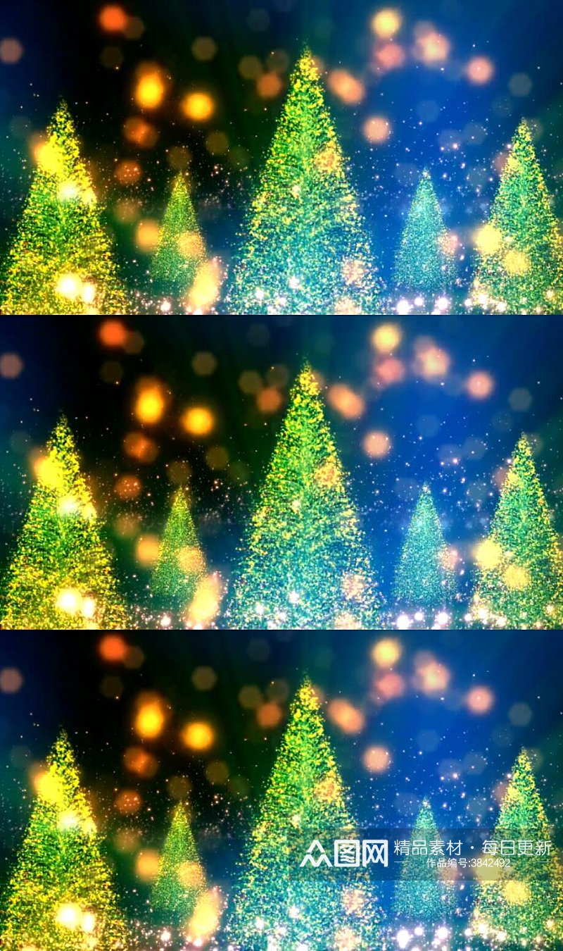 圣诞节圣诞树粒子背景视频素材