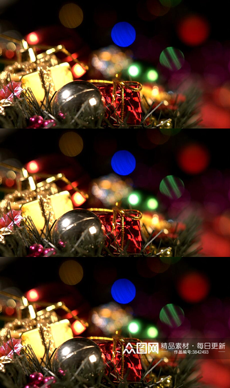 圣诞节圣诞礼物盒装饰实拍视频素材