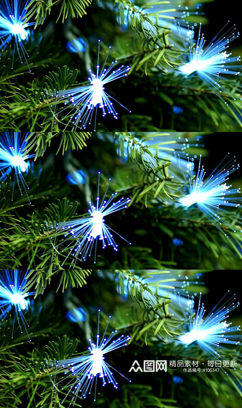 圣诞节圣诞树灯光装饰实拍视频素材