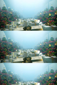 圣诞节概念圣诞树礼物动画视频