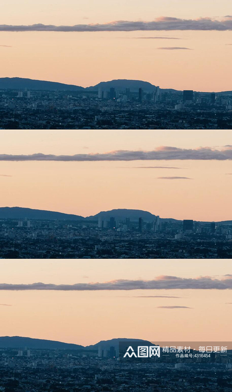延时摄影欧洲城市的夕阳日落美景视频素材