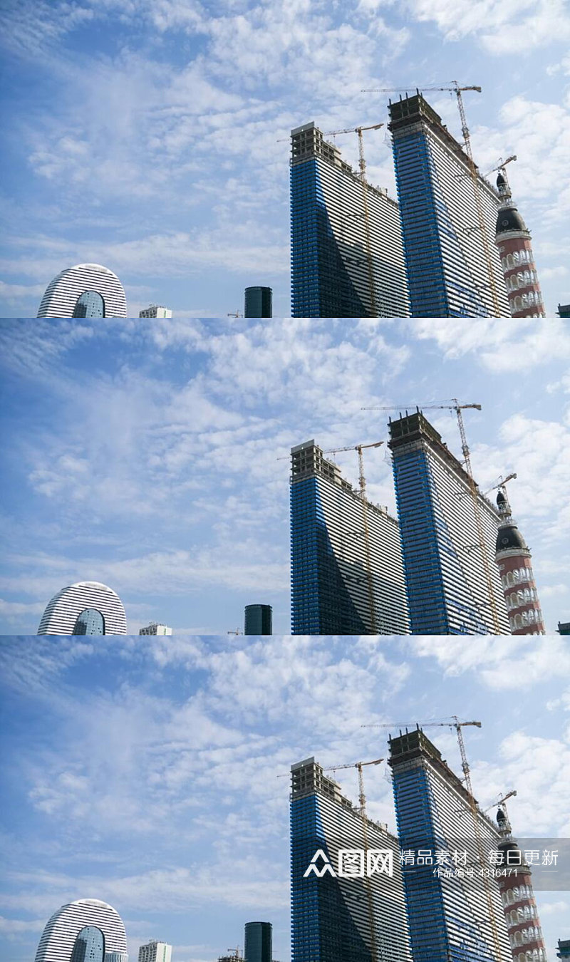 延时摄影建设中的现代摩天大楼视频素材素材