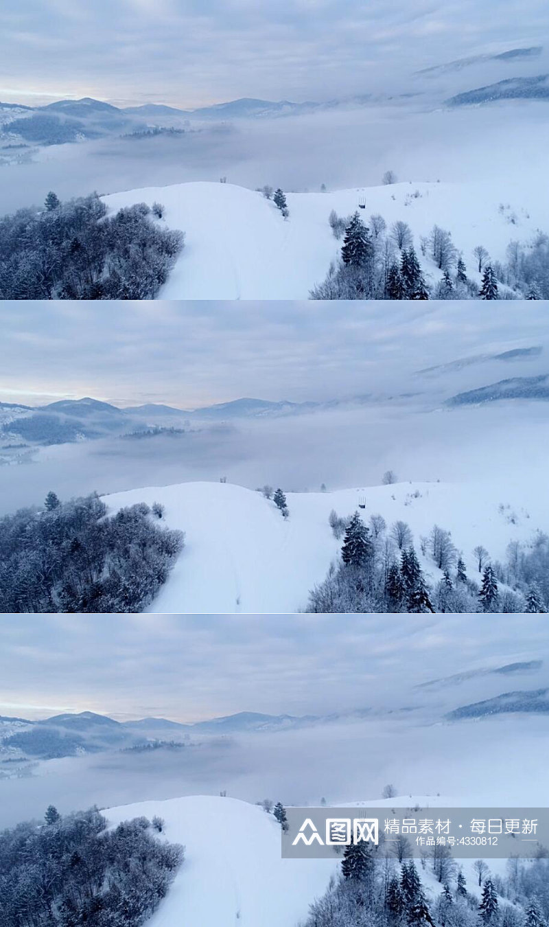 航拍雪山山脉美景视频素材
