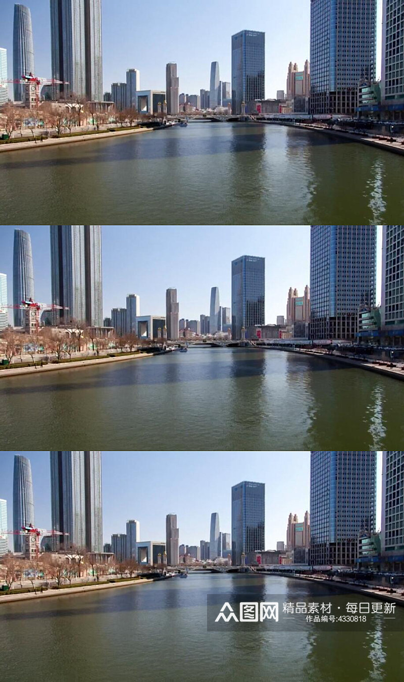 延时摄影城市建筑运河美景视频素材