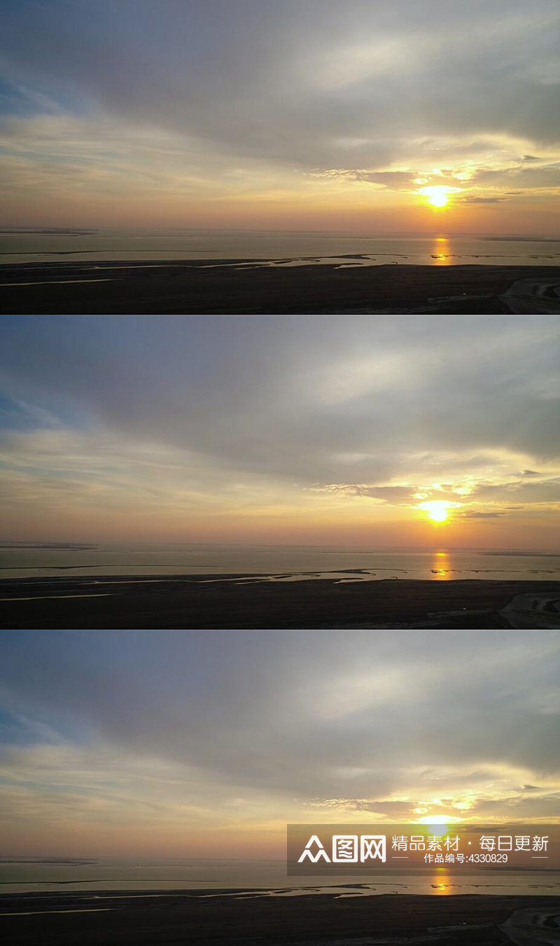 日落夕阳下的海滨美景视频素材素材