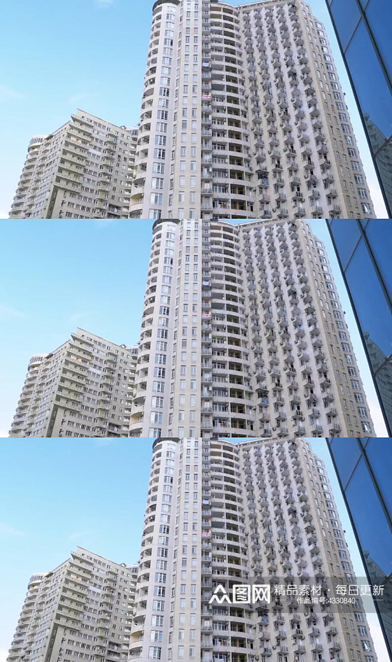 城市多层建筑公寓实拍视频素材
