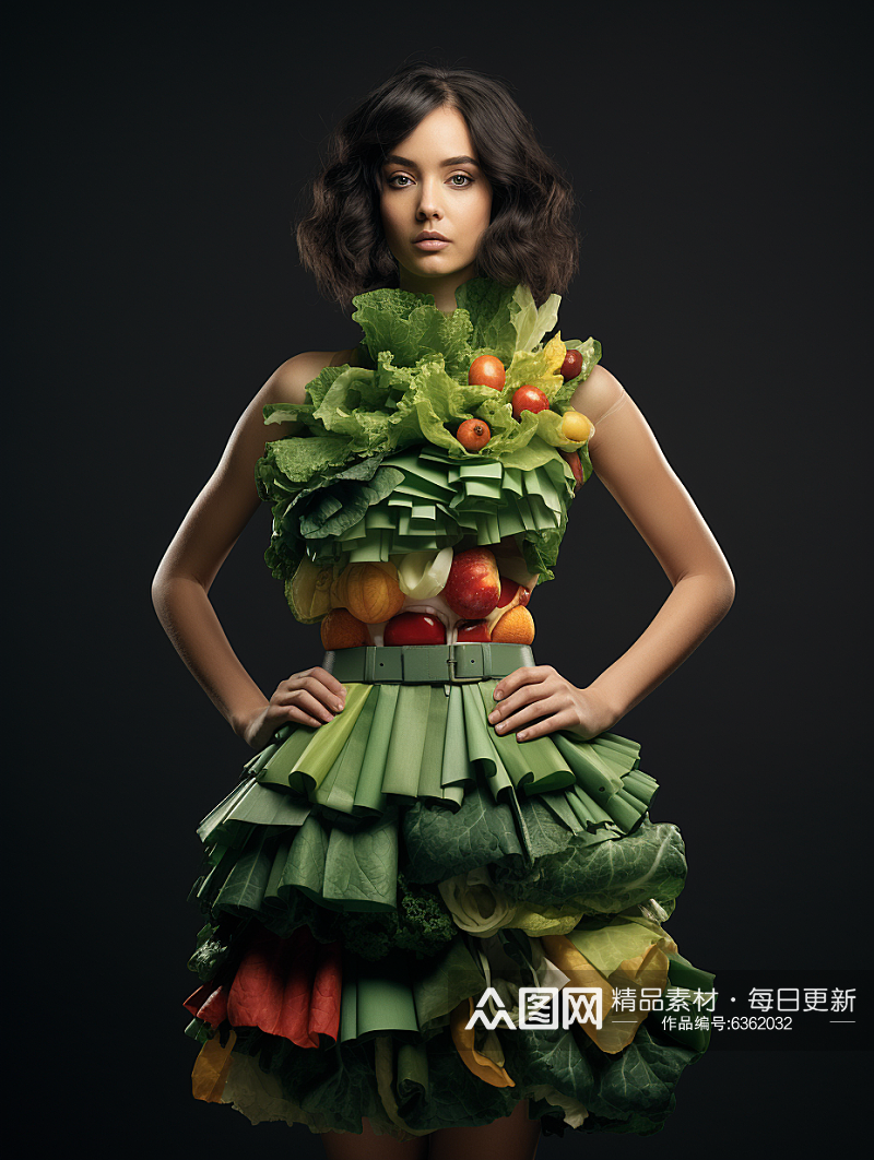 大气创意蔬菜时装素材