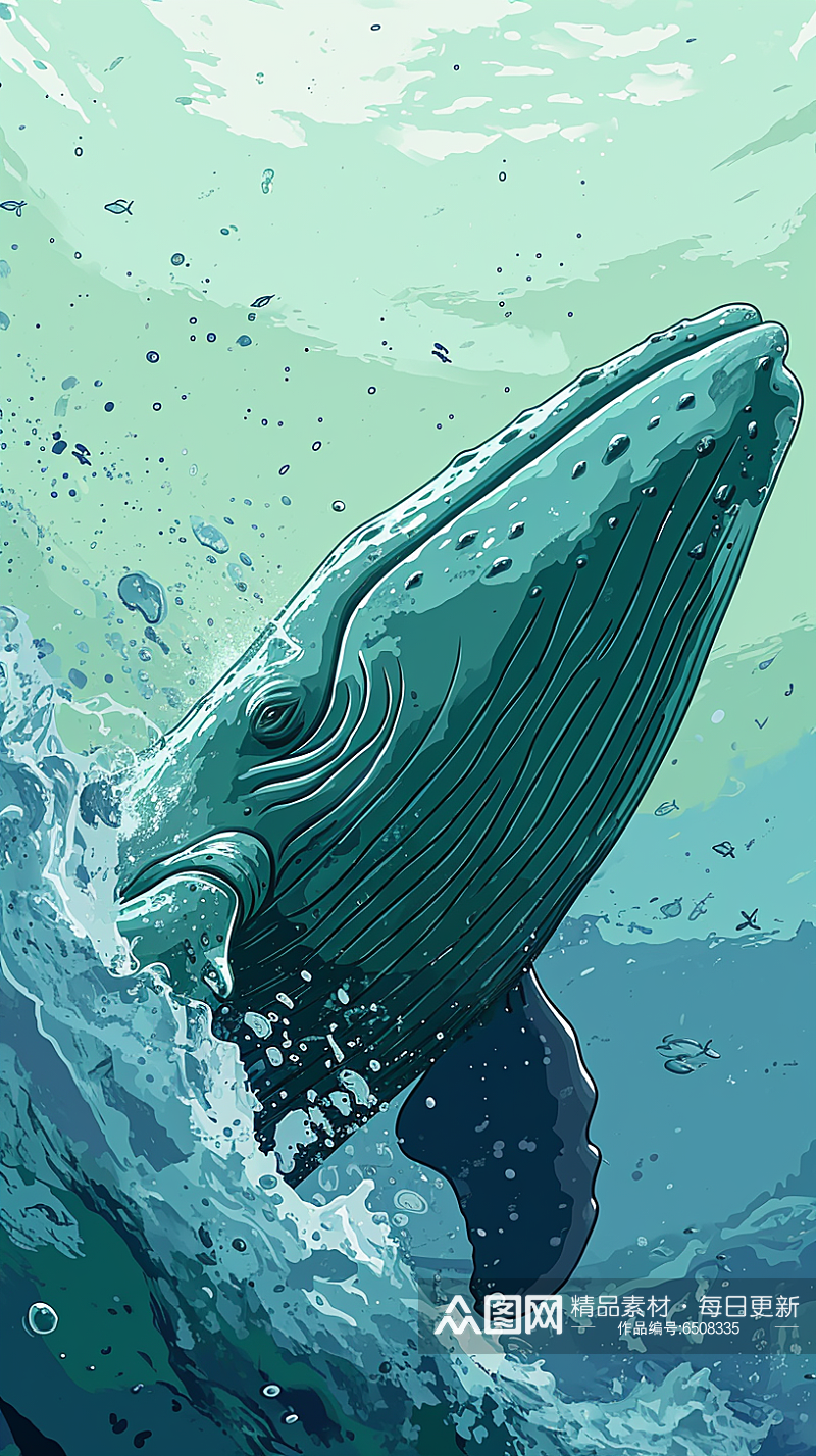大型海洋生物鲸鱼素材