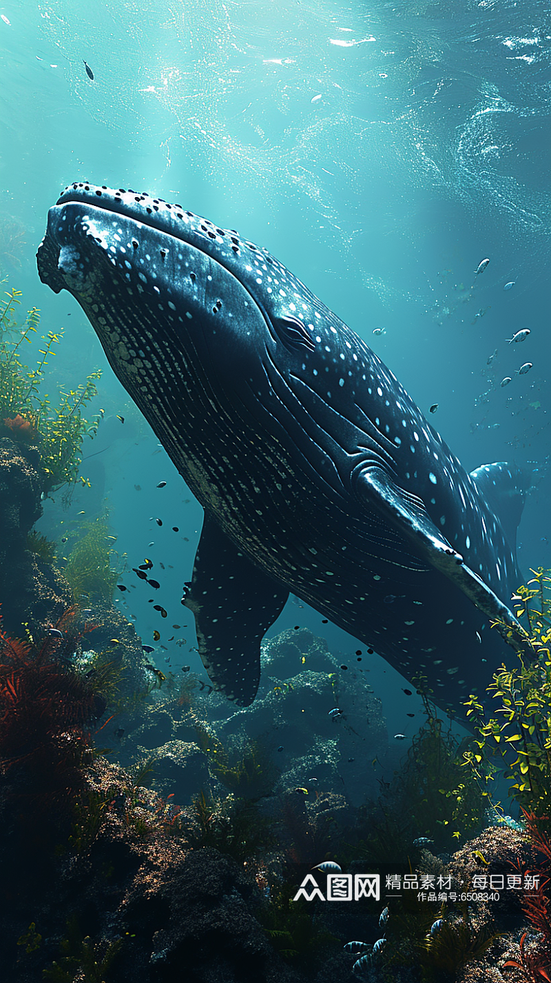 大型海洋生物鲸鱼素材