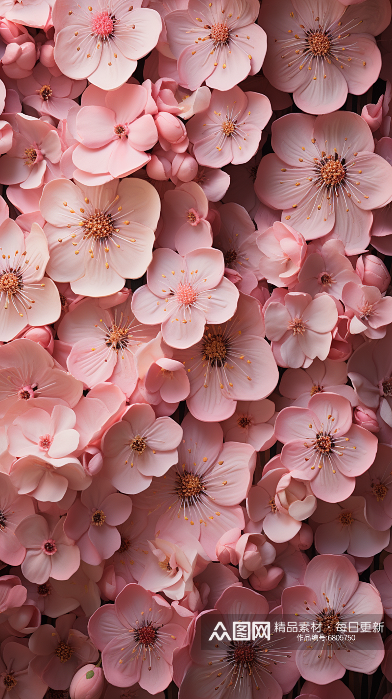 粉红色的盛开的花背景素材