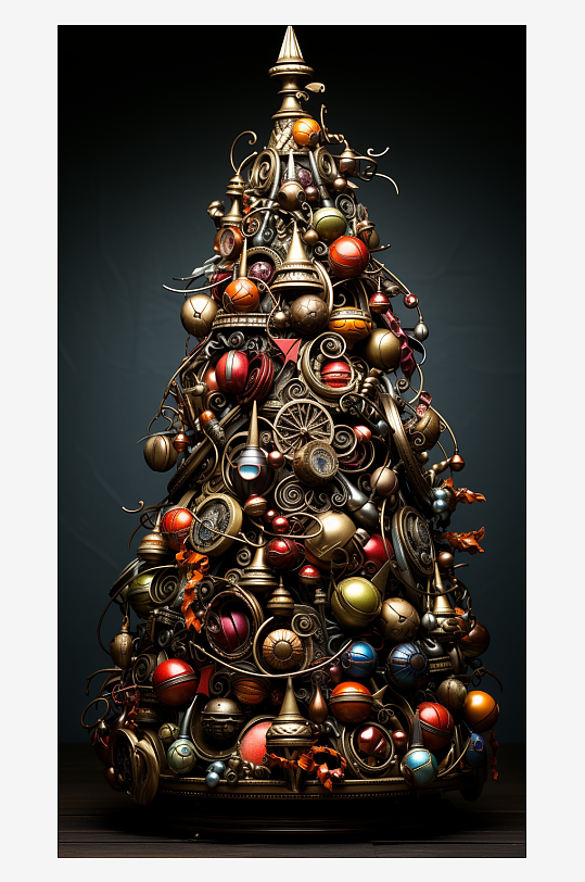 金属感创意圣诞树
