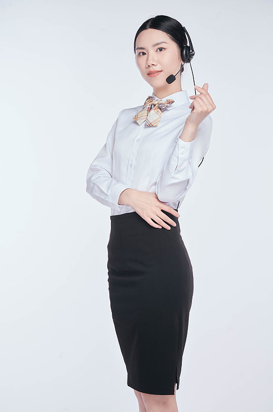 商务客服人员摄影图元素