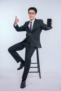 商务手机销售保险行业人员商业摄影图元素