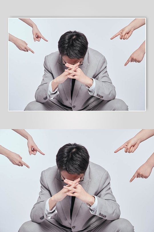 职场商务职业人员职场焦虑压力大摄影图元素