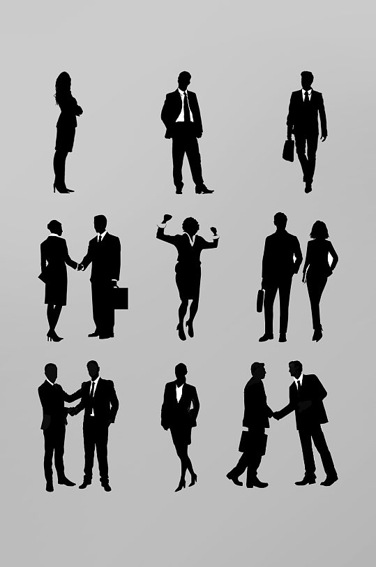 商务人物剪影图片-商务人物剪影素材下载-众图网