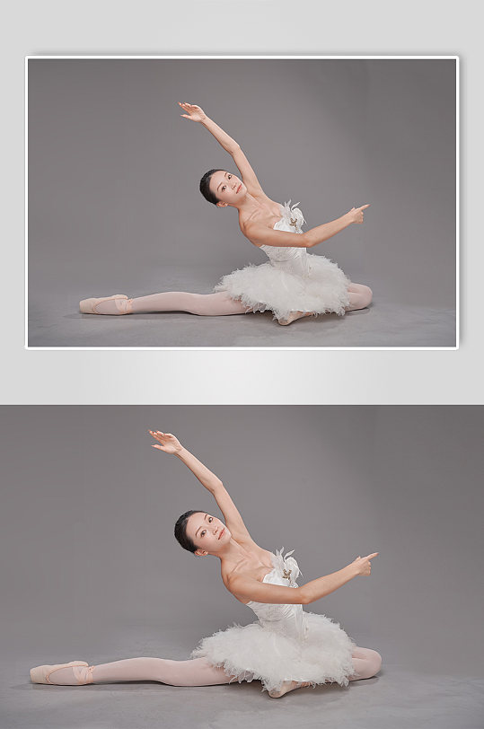 白色芭蕾舞裙芭蕾舞跳舞舞蹈人物摄影图片