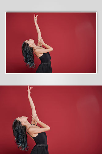 现代舞蹈跳舞人物精修摄影图片