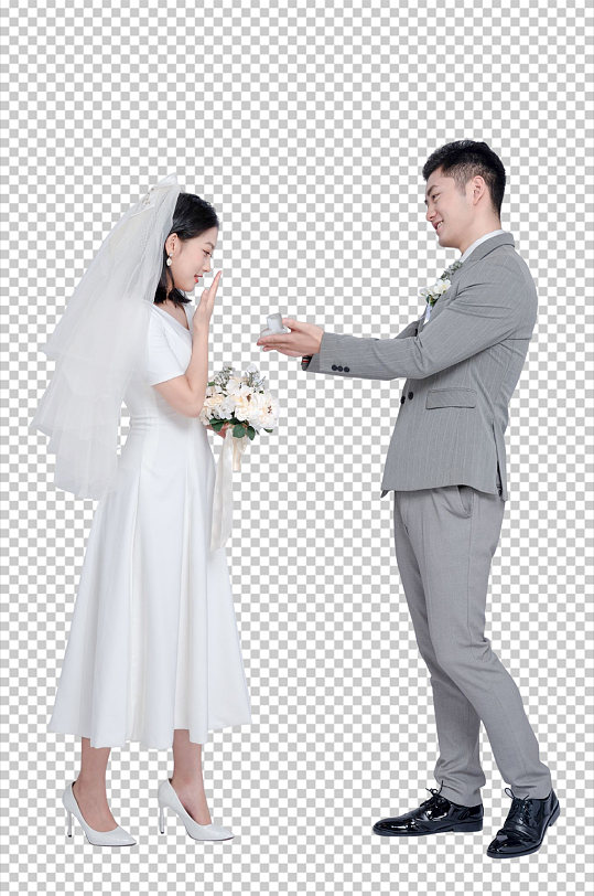求婚婚礼男女人物免扣PNG摄影照