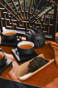 黑陶茶具茶杯茶壶茶道绿茶茶文化摄影图片