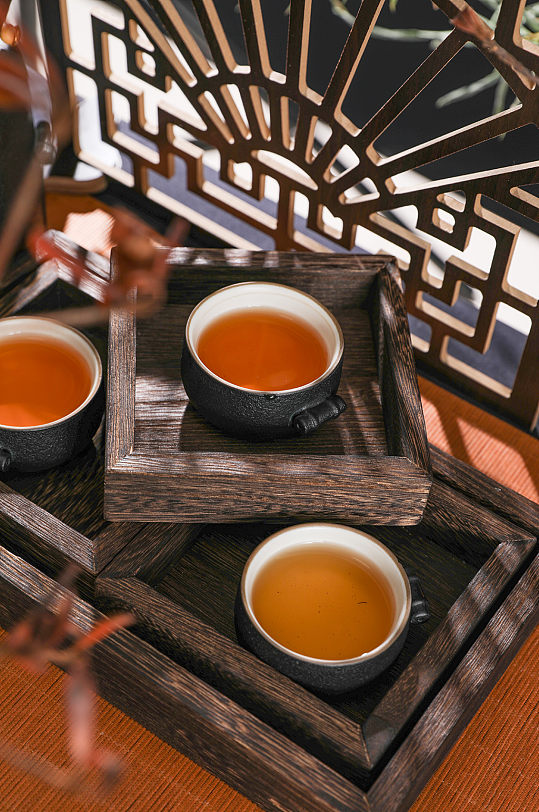黑陶茶具茶杯茶道茶文化摄影图片