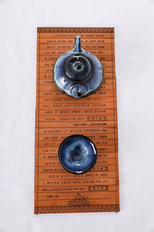 天目釉窑变茶具茶壶茶杯茶道茶文化摄影图片-众图网