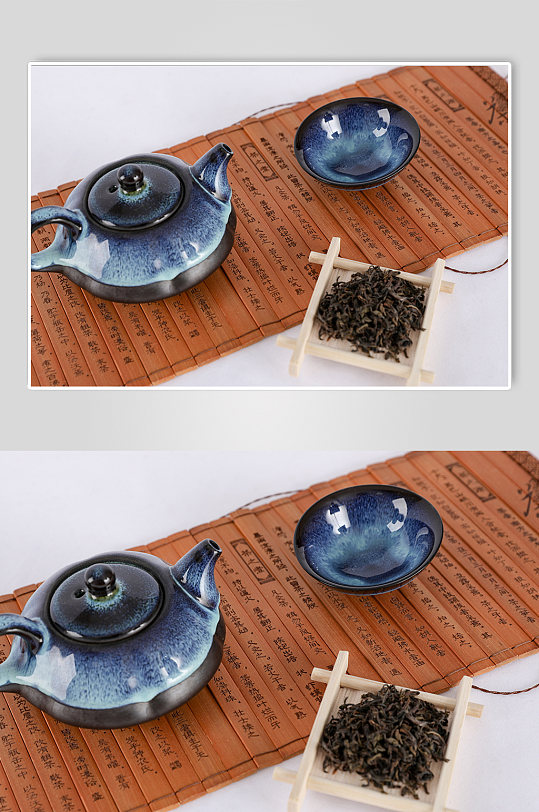天目釉窑变茶具茶叶茶壶茶道茶文化摄影图片